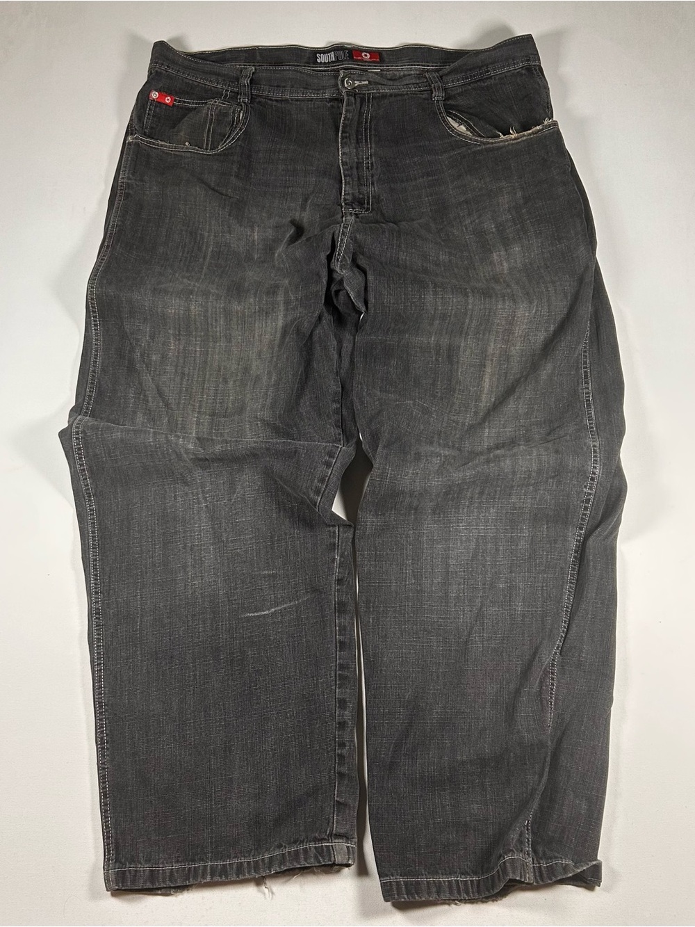 Baggy Southpole Denim Jeans RN82628 Y2K Skater Vintage 42 Fits: 44 X 33 Black - Picture 4 of 10